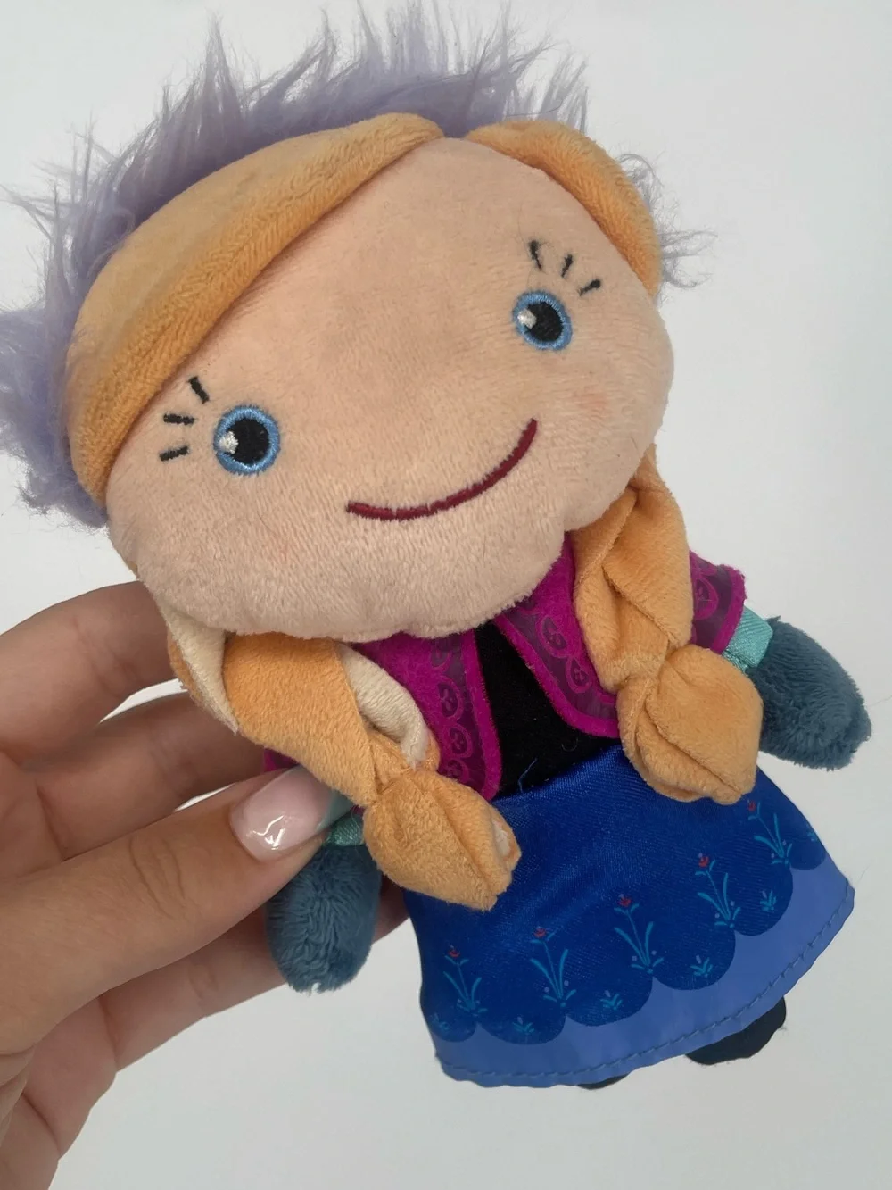 Disney Store Frozen Princess Anna Coin Purse Plush Stuffed Character Mini Bag
